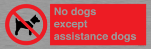 No dogs except assistance dogs